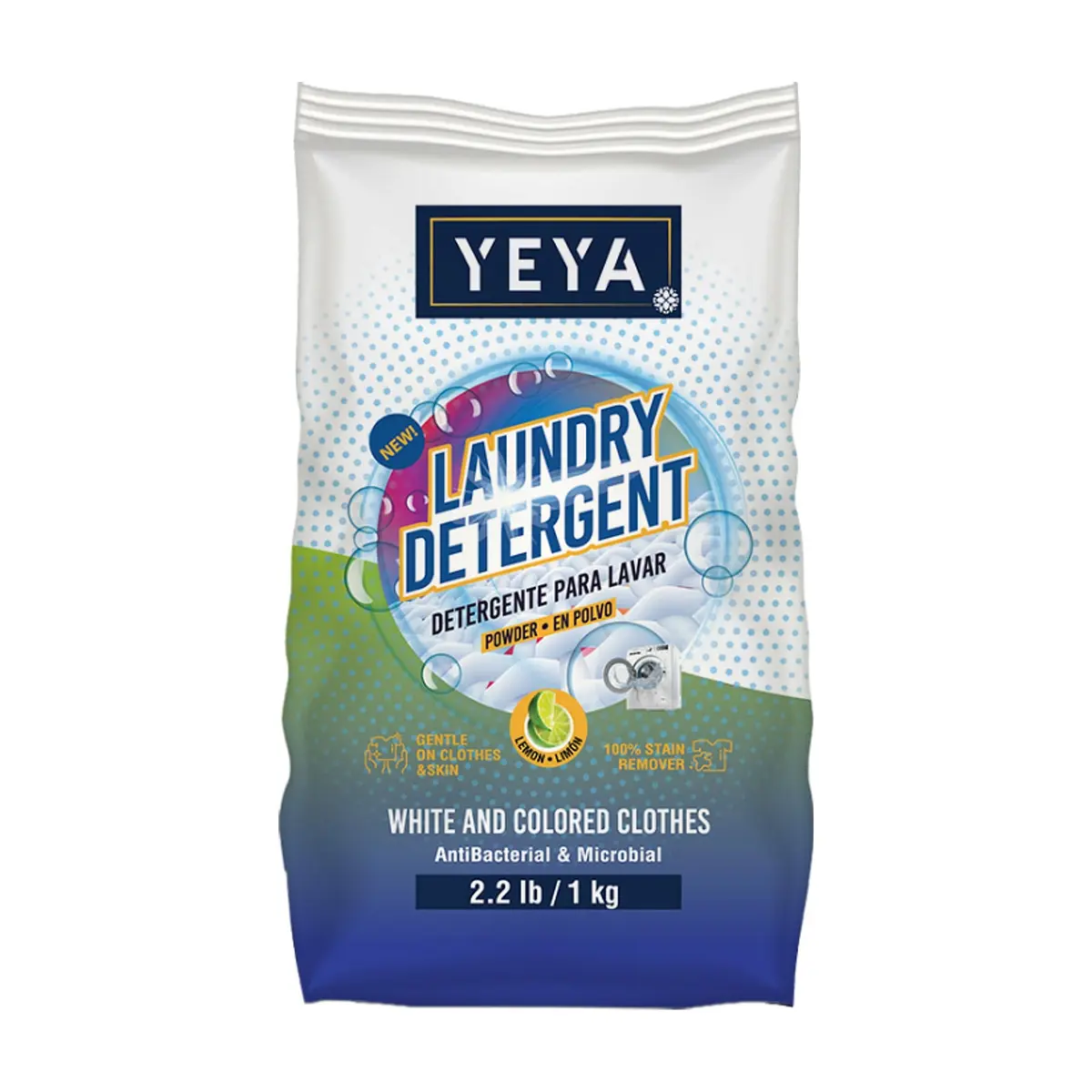 Detergente en polvo con aroma a limón YEYA (1 kg / 2.2 lb)