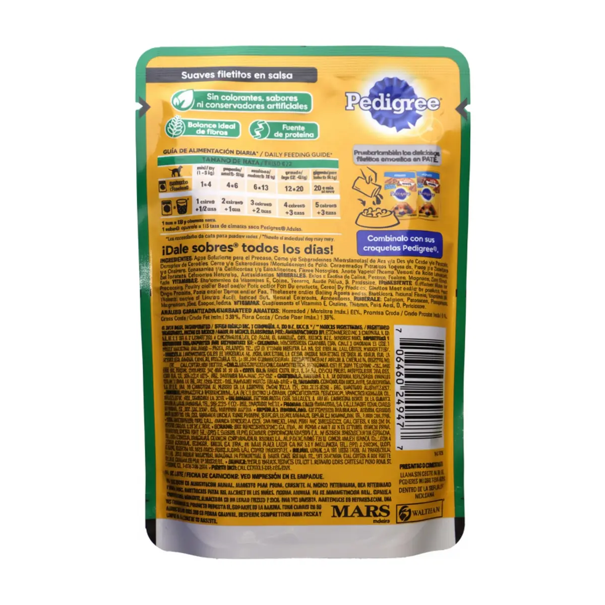 Alimento pollo estilo campirano en filetes para perro adulto Pedigree (100 g / 3.52 oz) - Miniatura 4