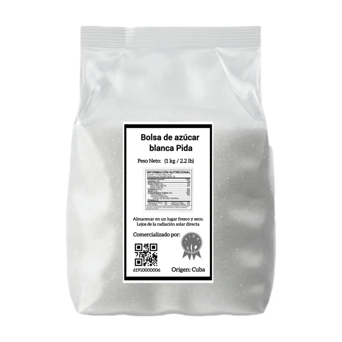 Azúcar blanca Pida (1 kg / 2.2 lb)