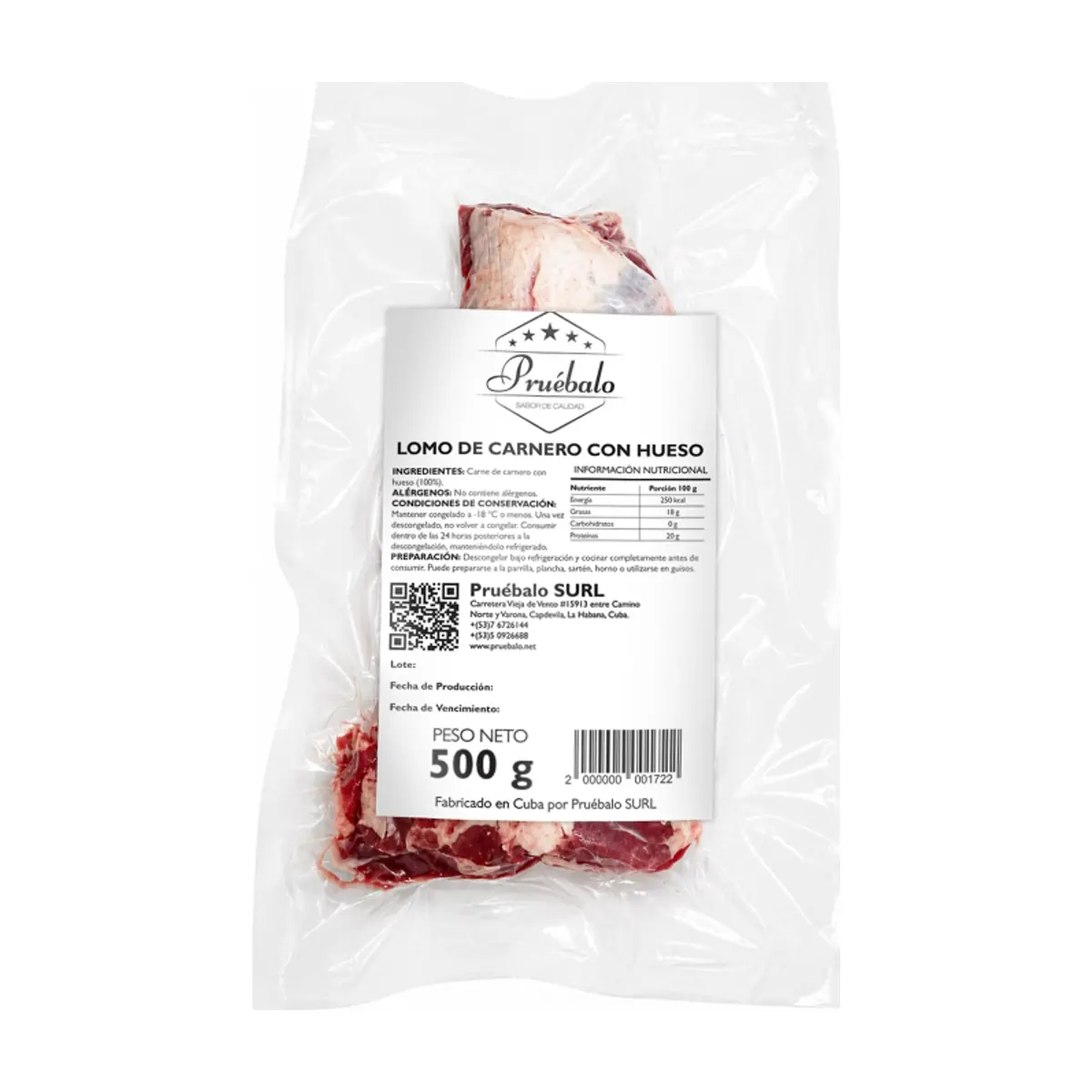 Lomo de carnero con hueso Pruébalo (500 g / 1.1 lb) - Miniatura 2
