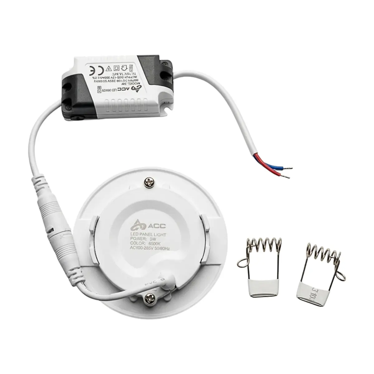 Panel LED redondo empotrable de 3W ACC - Miniatura 3