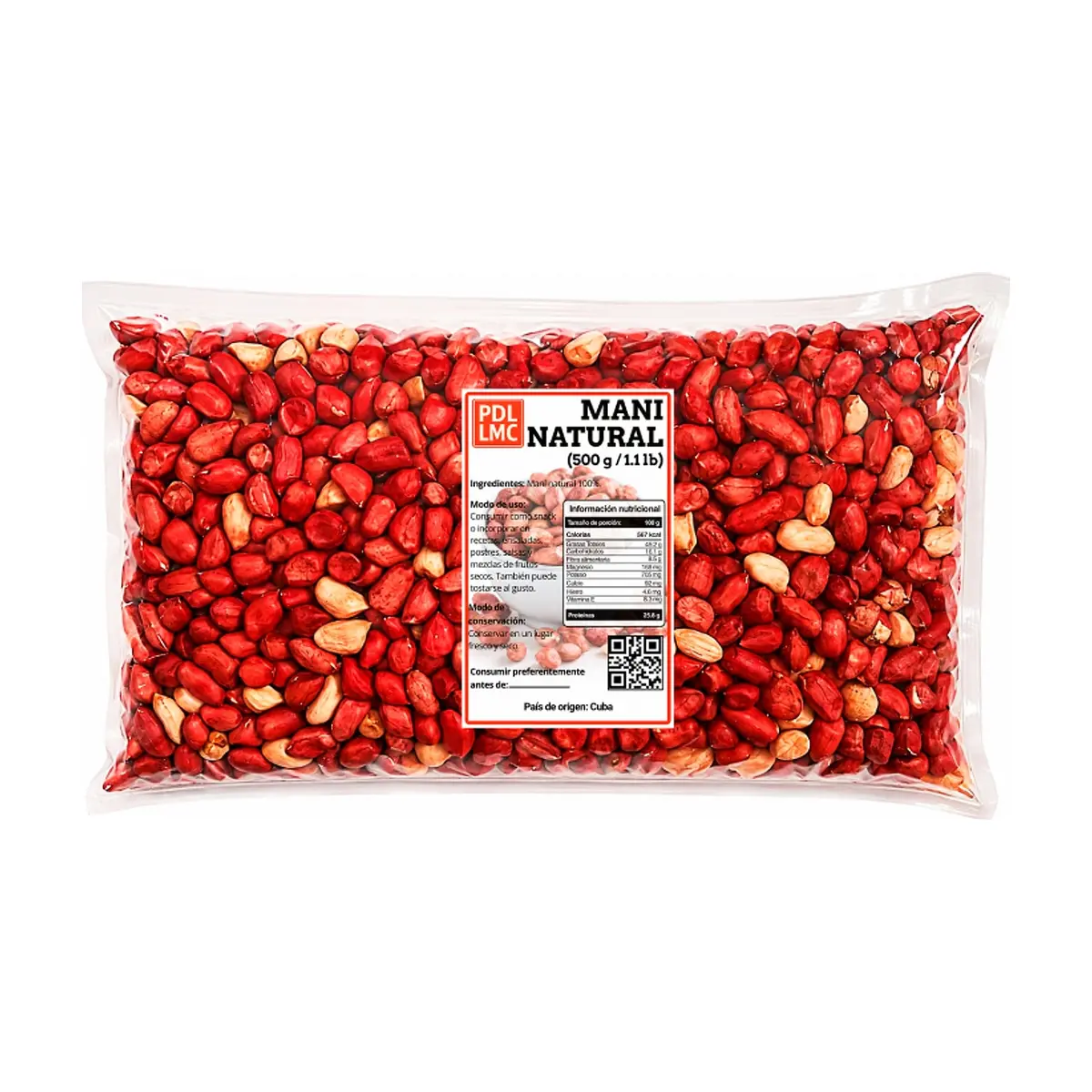 Maní natural PDL LMC (500 g / 1.1 lb) - Miniatura 1