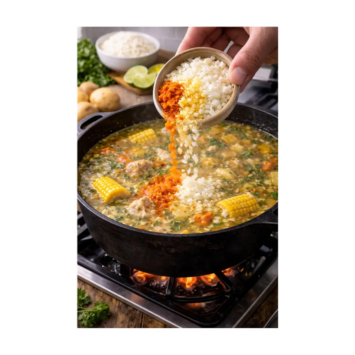 Ajo, cebolla y ají molida congelada Los del Pino (250 g / 8.8 oz) - Thumbnail 4