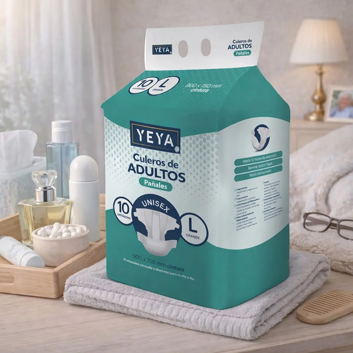 Pañales desechables para adultos talla L YEYA (3 x 10 U) - Thumbnail 2
