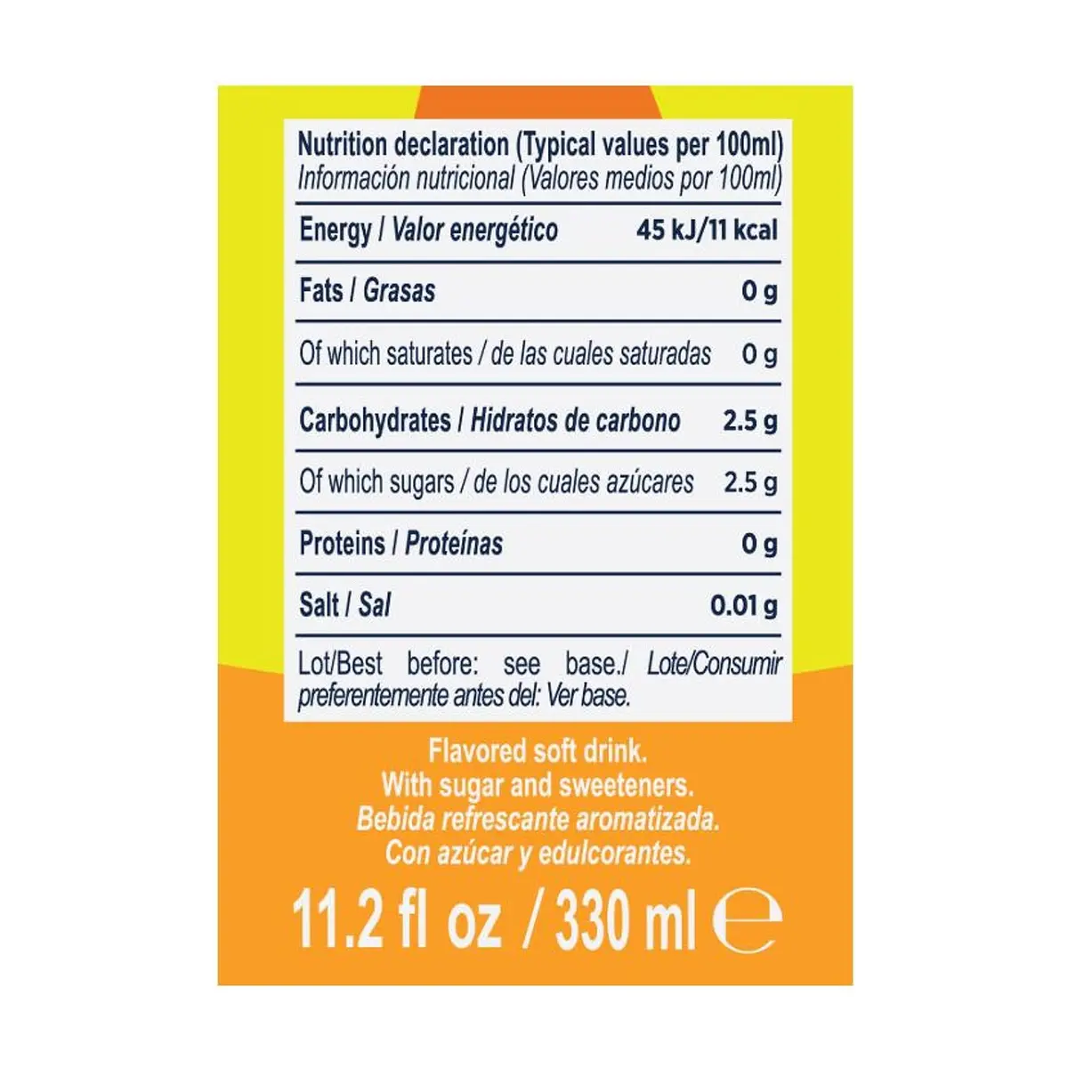Refresco gaseado de naranja YEYA (330 ml / 11.2 fl oz) - Thumbnail 2