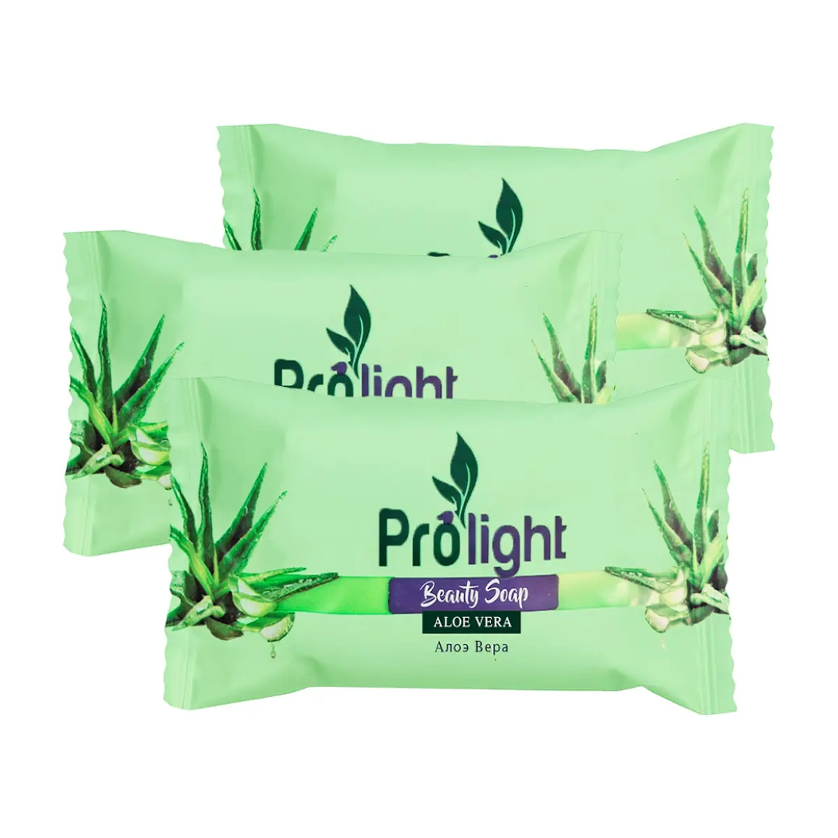 Jabón de belleza con fragancia aloe vera Prolight (3 x 100 g / 3.52 oz)