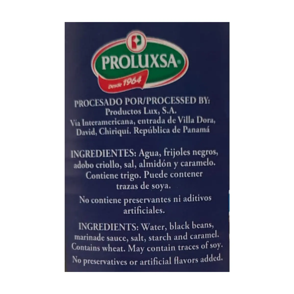 Frijoles negros con adobo casero Proluxsa (425 g / 15 oz) - Thumbnail 3