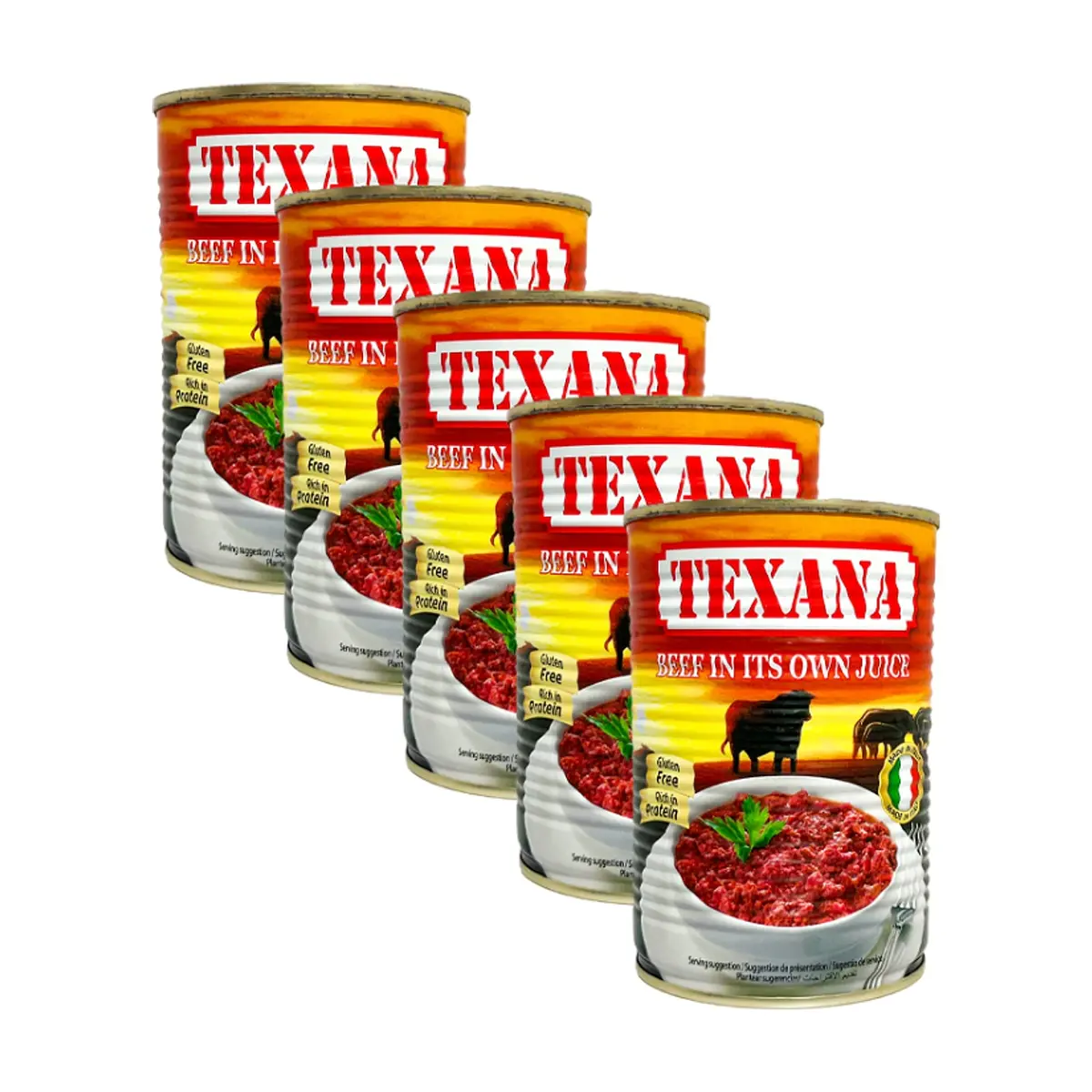 Carne de res enlatada (5 x 400 g / 14.12 oz)