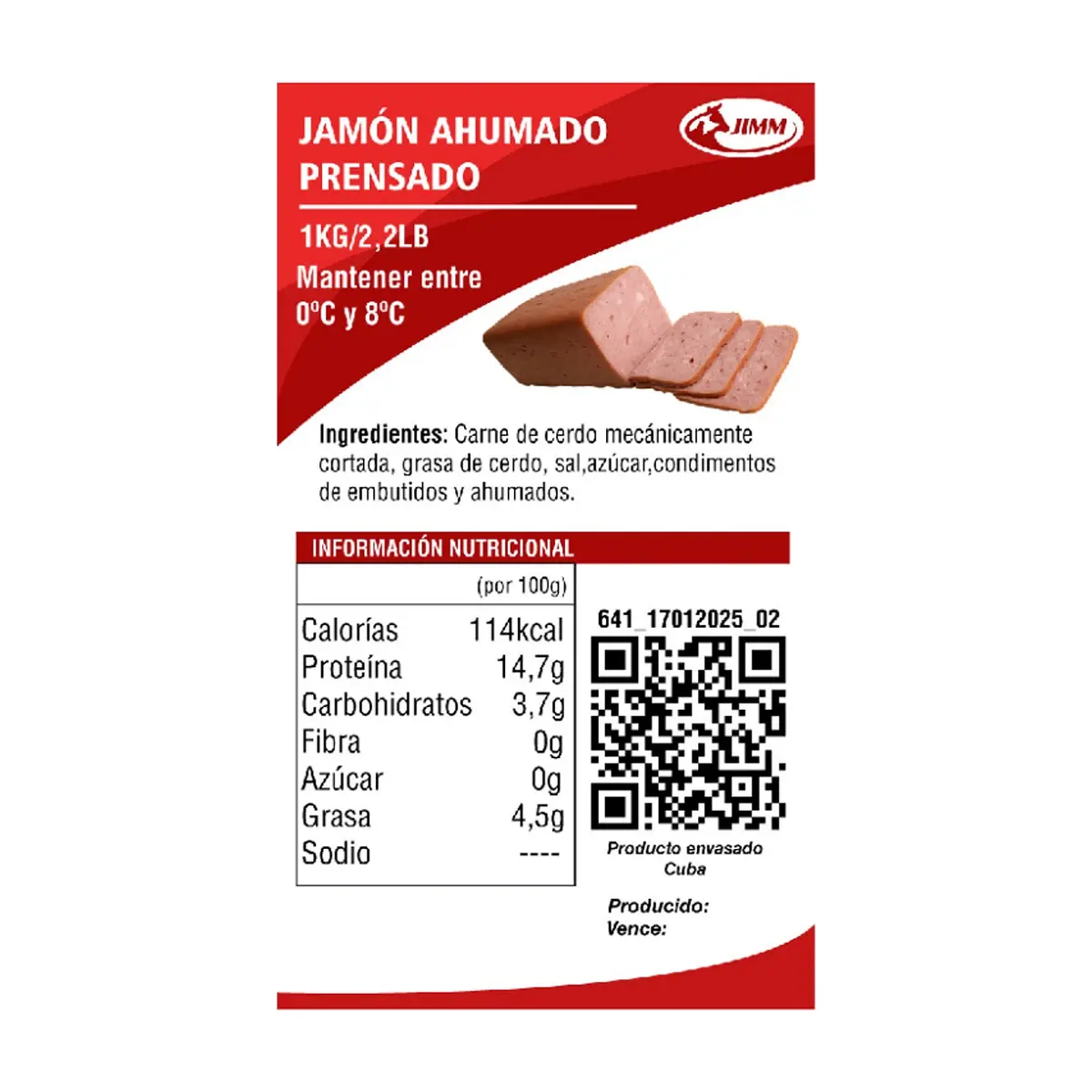 Jamón ahumado prensado Jimm (1 kg / 2.2 lb) - Thumbnail 3