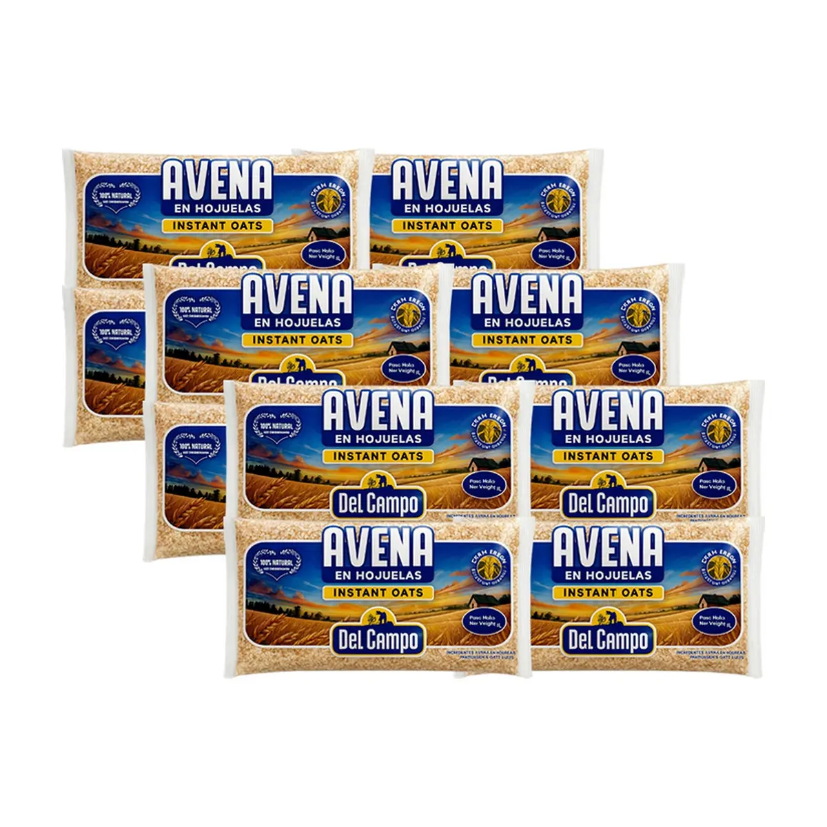Avena en hojuelas Del Campo (12 x 454 g / 1 lb)