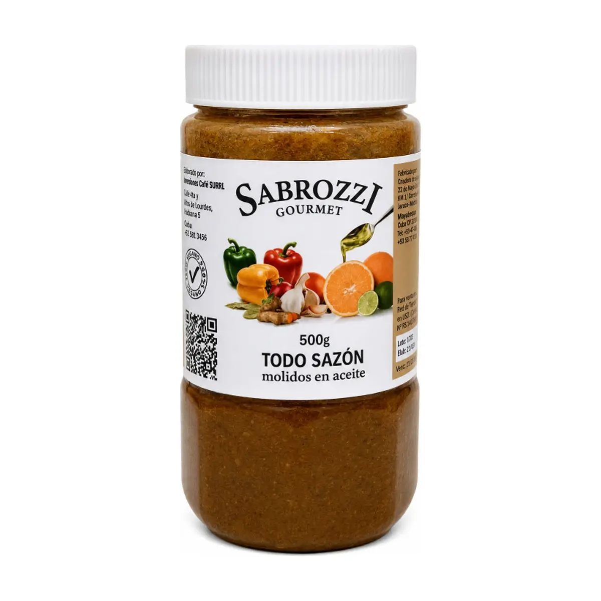 Todo sazón molido en aceite Sabrozzi (500 g / 1.1 lb)