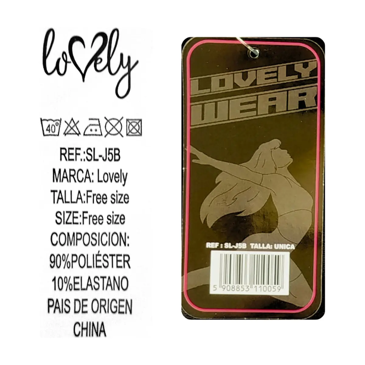 Licra negra para mujer Lovely Wear (Talla única) - Thumbnail 4