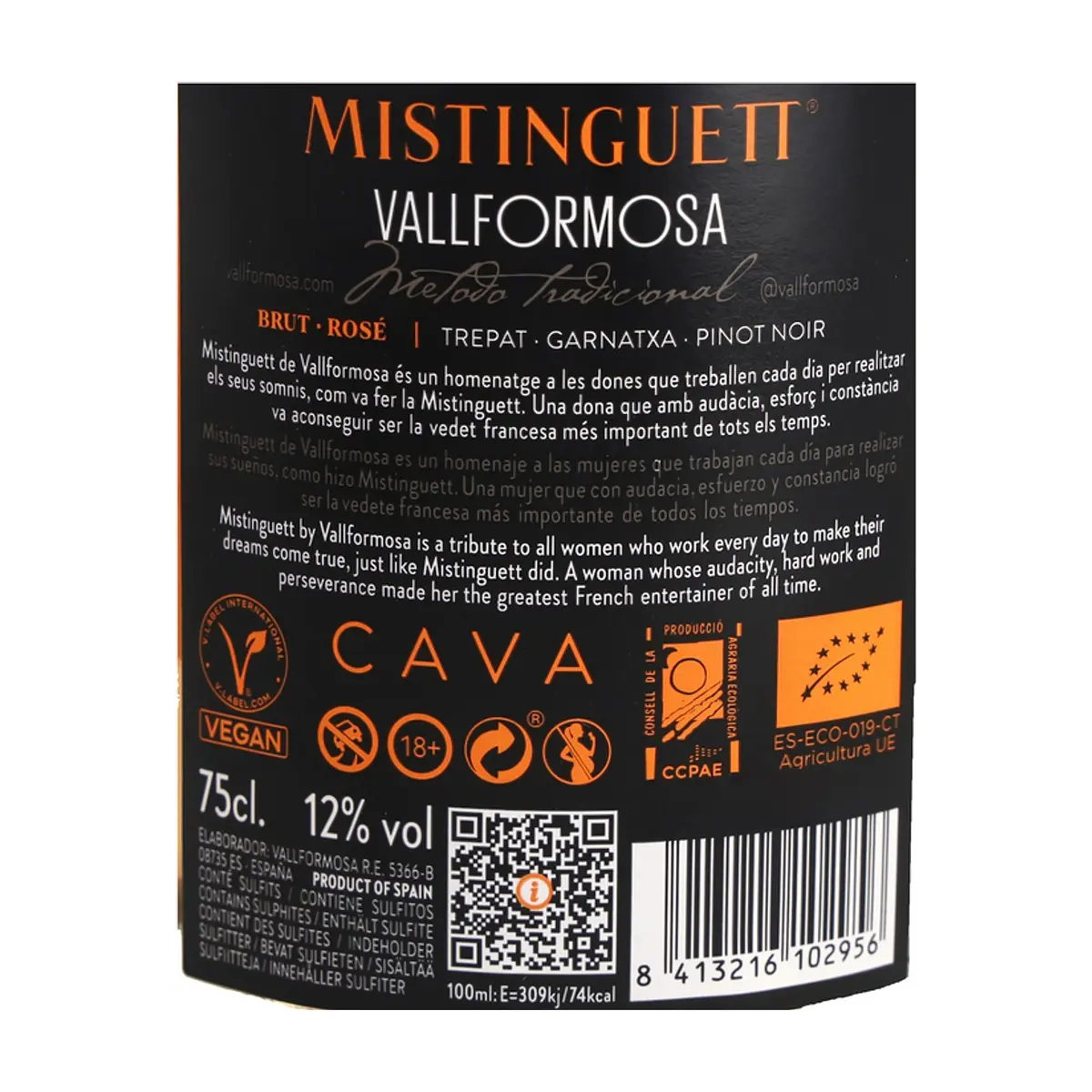 Cava Mistinguett Brut Rosé Vallformosa (750 ml) - Thumbnail 3