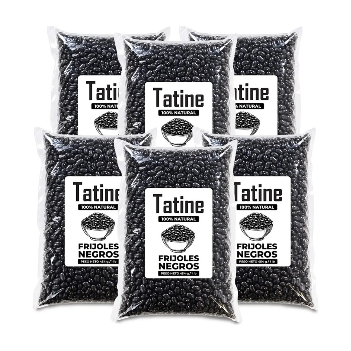 Frijoles negros Tatine (6 x 454 g / 1 lb)