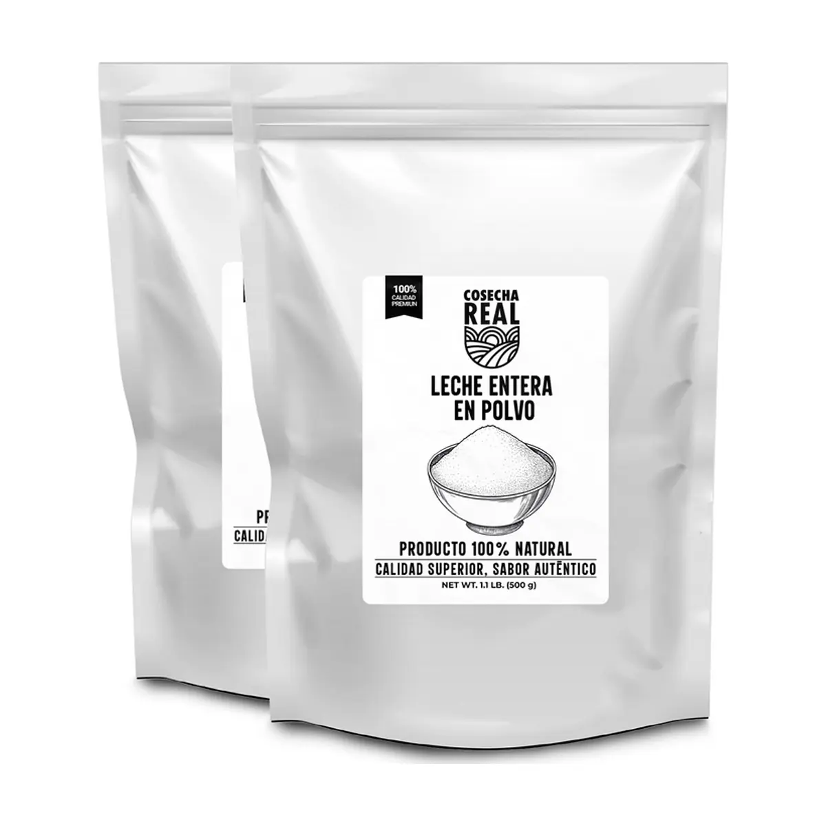 Leche entera en polvo Cosecha Real (2 x 500 g / 1.1 lb) - Miniatura 1