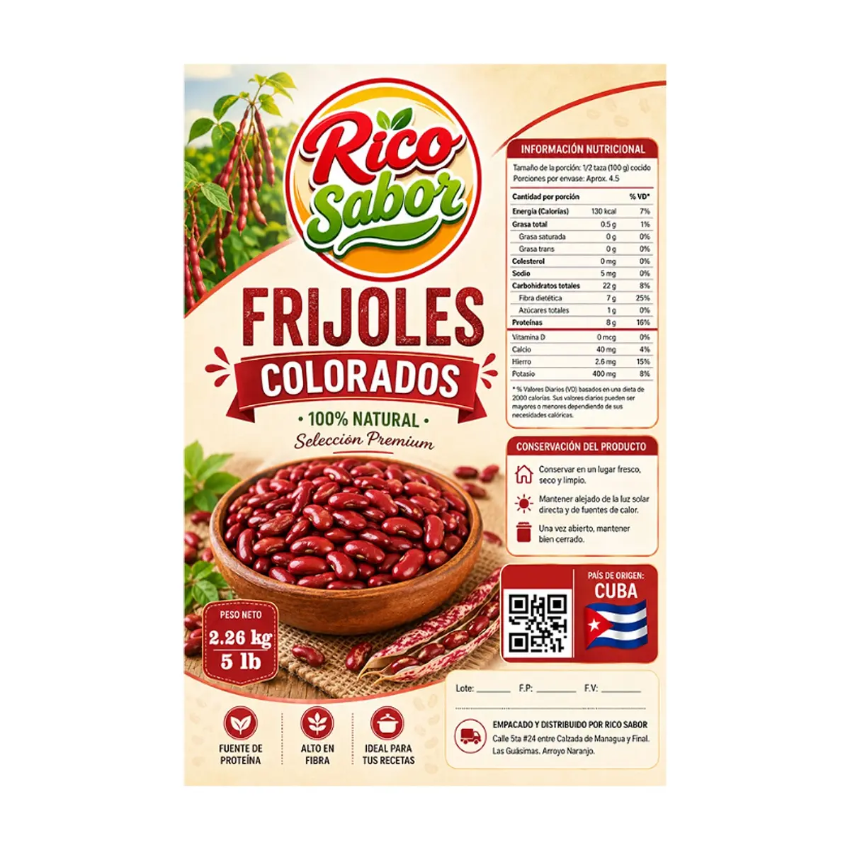 Frijoles colorados Rico Sabor (2.26 kg / 5 lb) - Thumbnail 2
