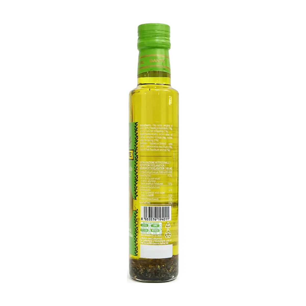 Aceite de oliva extra virgen aromatizado con albahaca Dante (250 ml) - Thumbnail 2