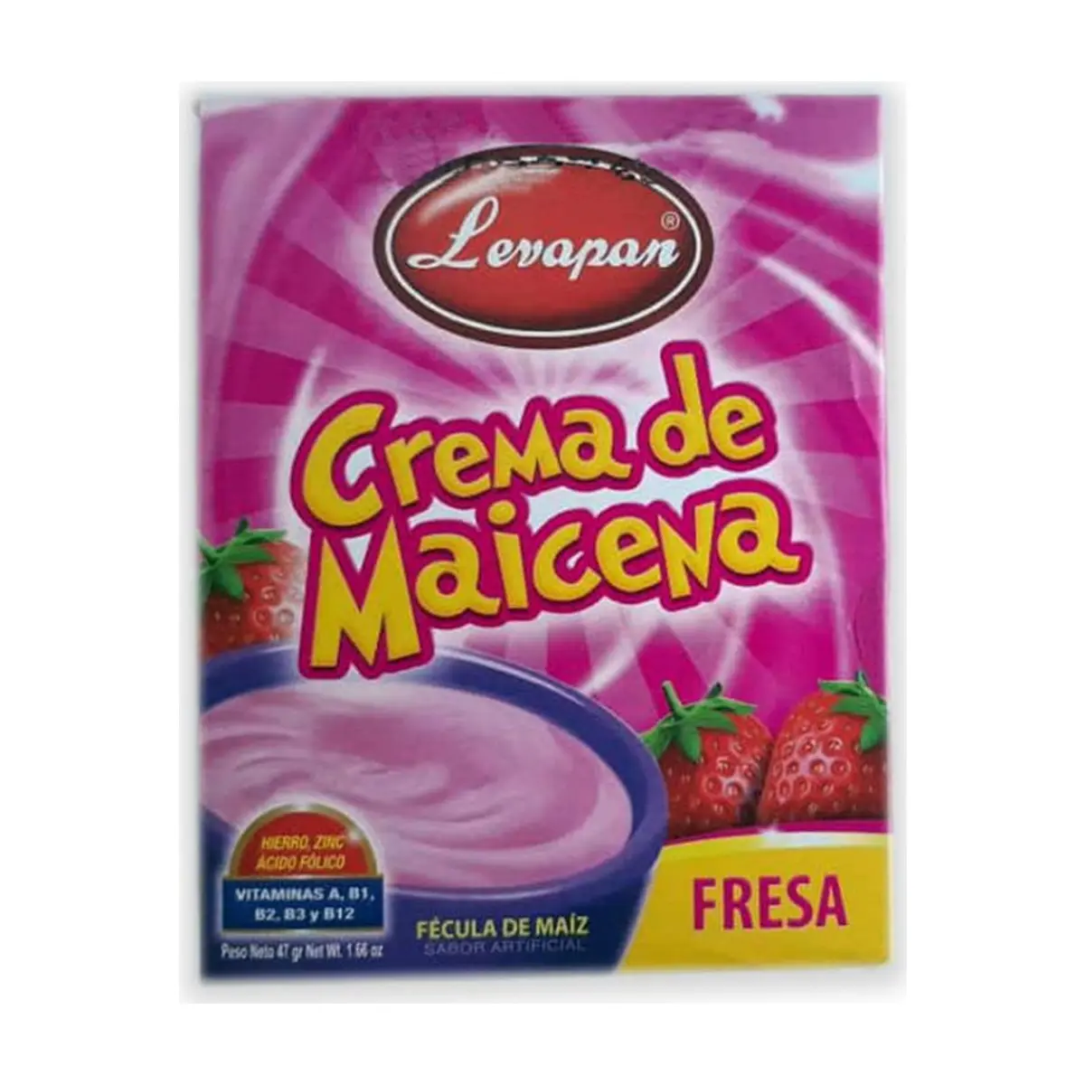 Crema de maicena sabor fresa Levapan (47 g / 1.65 oz) - Thumbnail 4