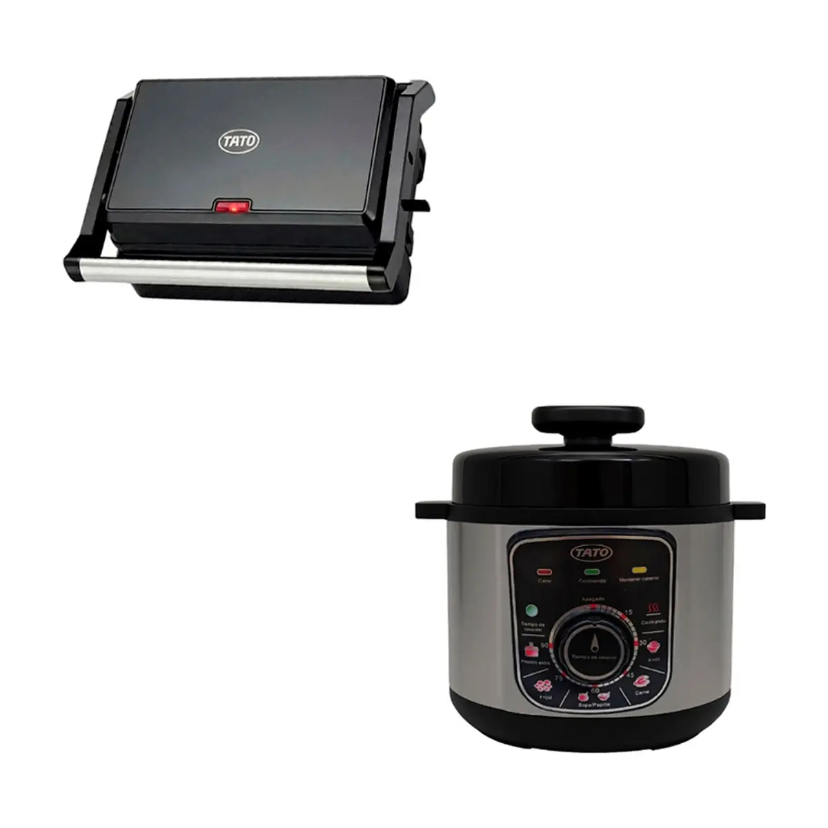Olla reina a presión eléctrica de 5 L Tato VRC-50 + Parrilla asador antiadherente de color negro TATO H803