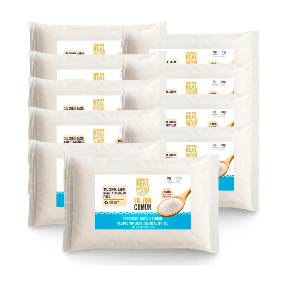 Sal fina común Cosecha Real (10 x 1 kg / 2.2 lb)