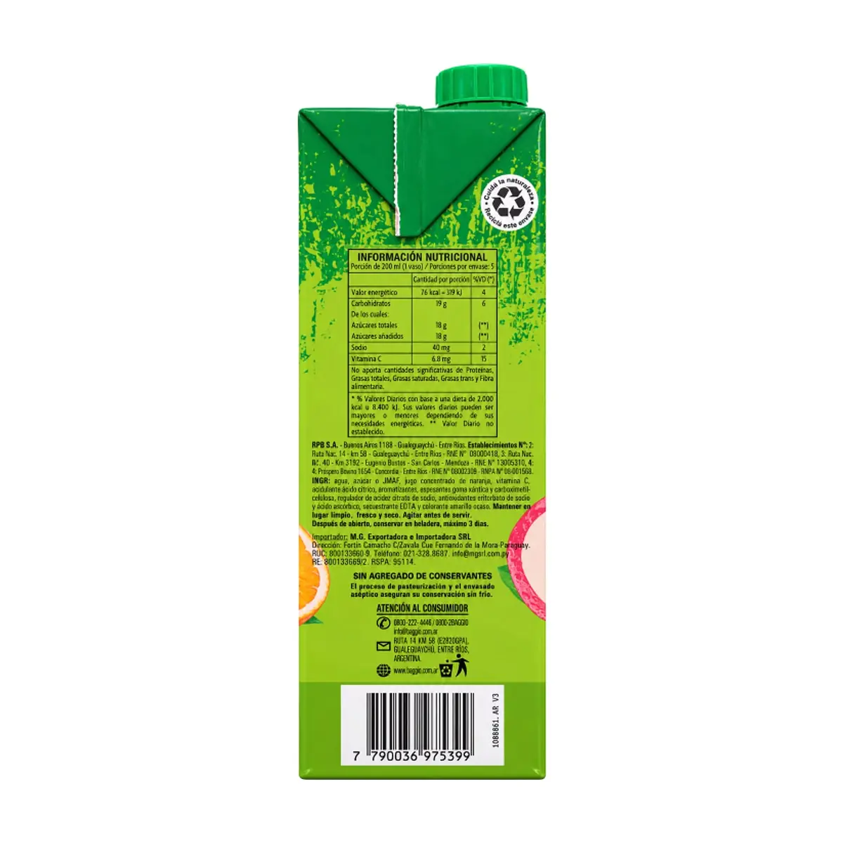 Jugo de multifruta Baggio Fresh (1 L) - Miniatura 2