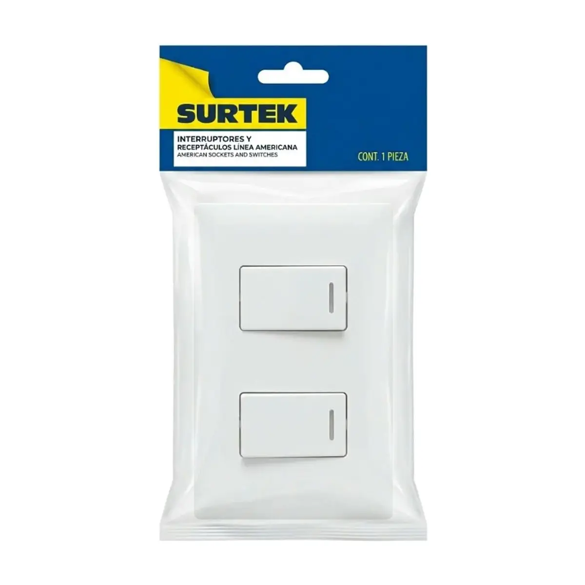 Receptáculo -interruptor- doble Surtek P429B - Imagen 1