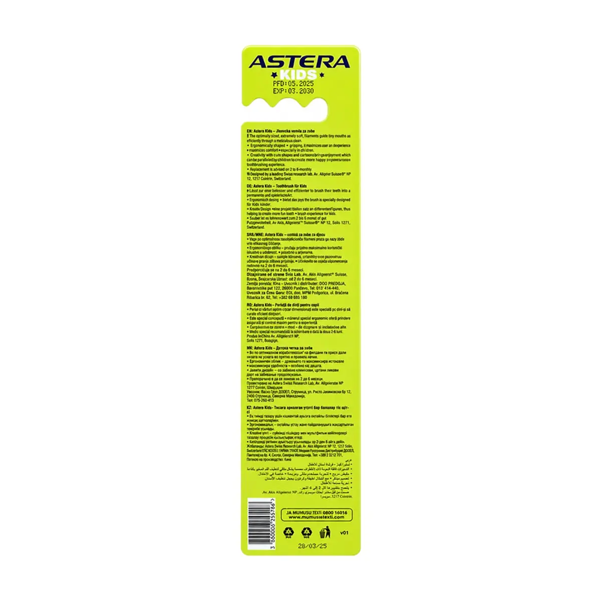 Cepillo dental infantil azul Astera Kids (1 U) - Thumbnail 2