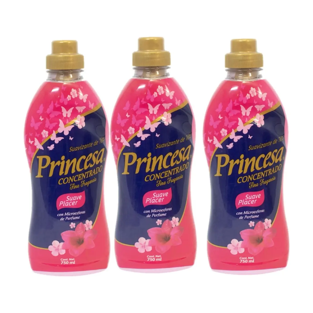 Suavizante de telas suave placer Princesa (3 x 750 ml)