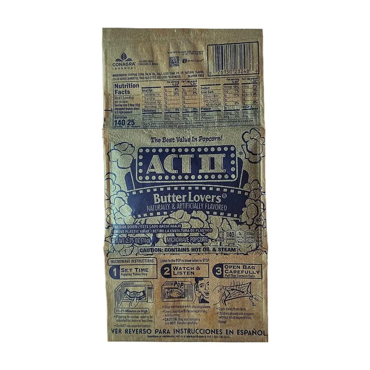 Palomitas de maíz sabor mantequilla ACT II (78 g / 2.75 oz) - Thumbnail 4