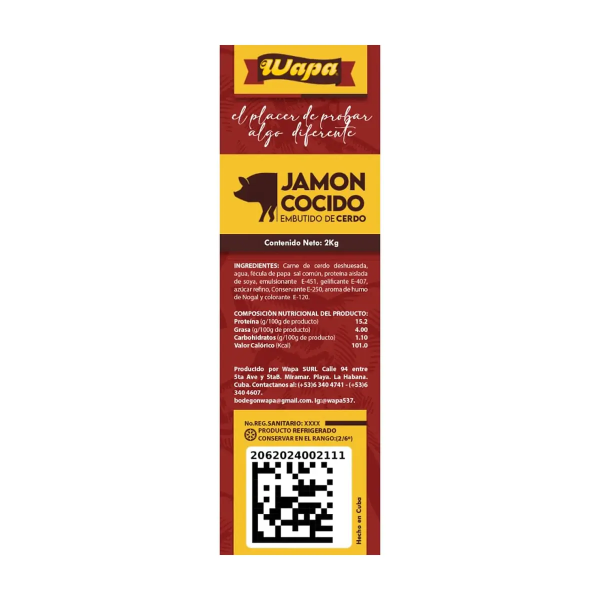 Jamón cocido Wapa (2 kg / 4.4 lb) - Miniatura 5