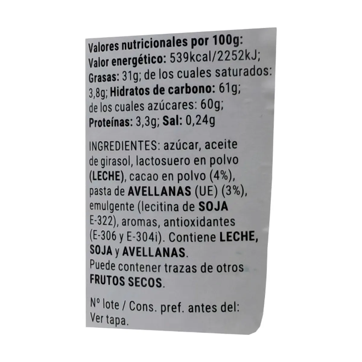Crema de cacao con avellanas Vima Foods (210 g / 7.41 oz) - Thumbnail 2