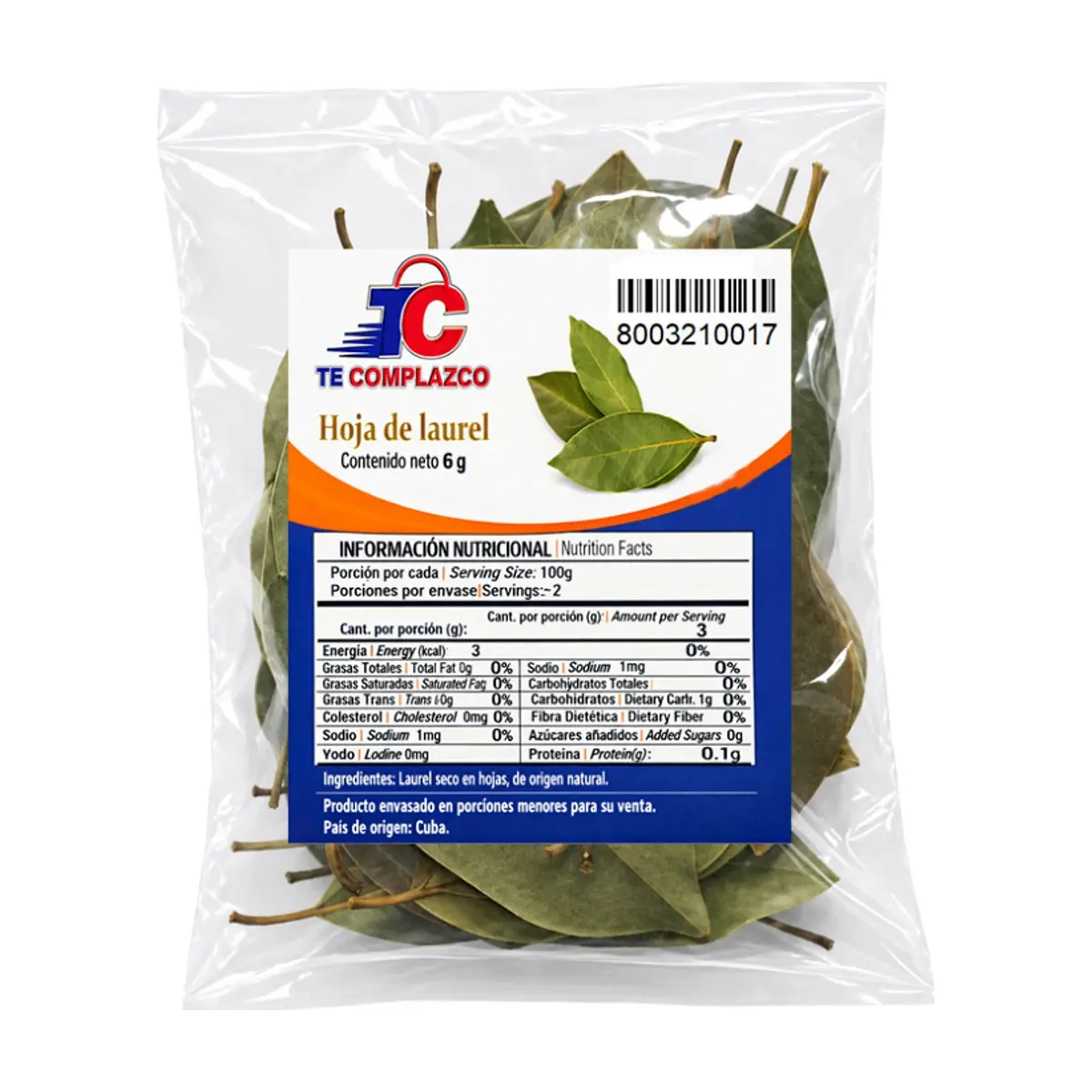 Hojas de laurel Te Complazco (6 g)