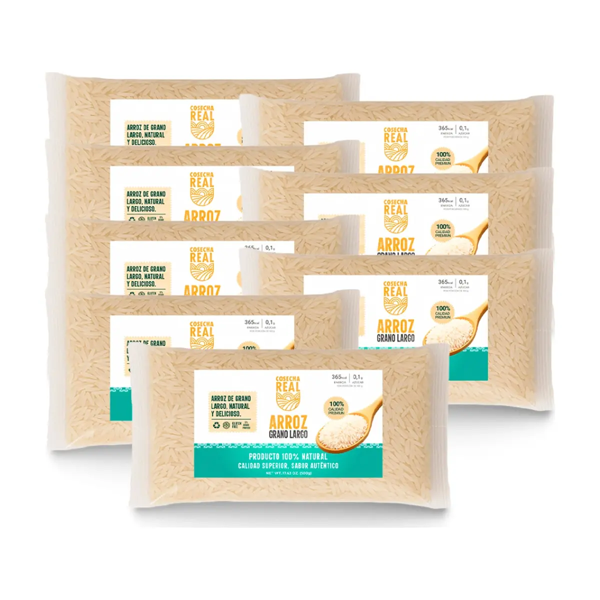 Arroz de grano largo Cosecha Real (8 x 500 g / 1.1 lb)