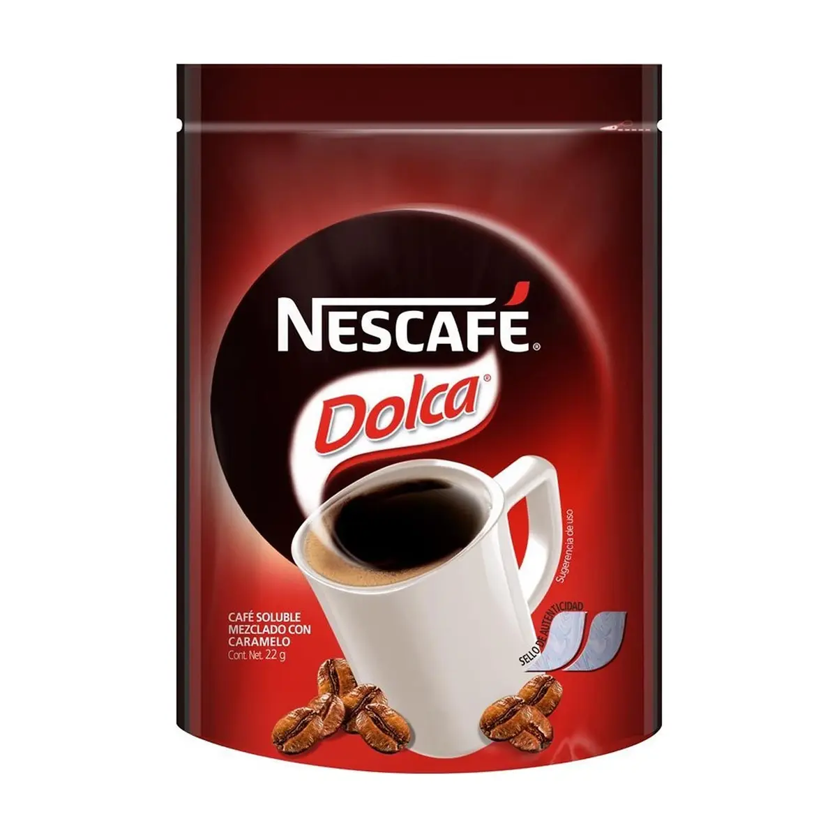 Café soluble mezclado con caramelo Dolca Nescafé (22 g) - Miniatura 2