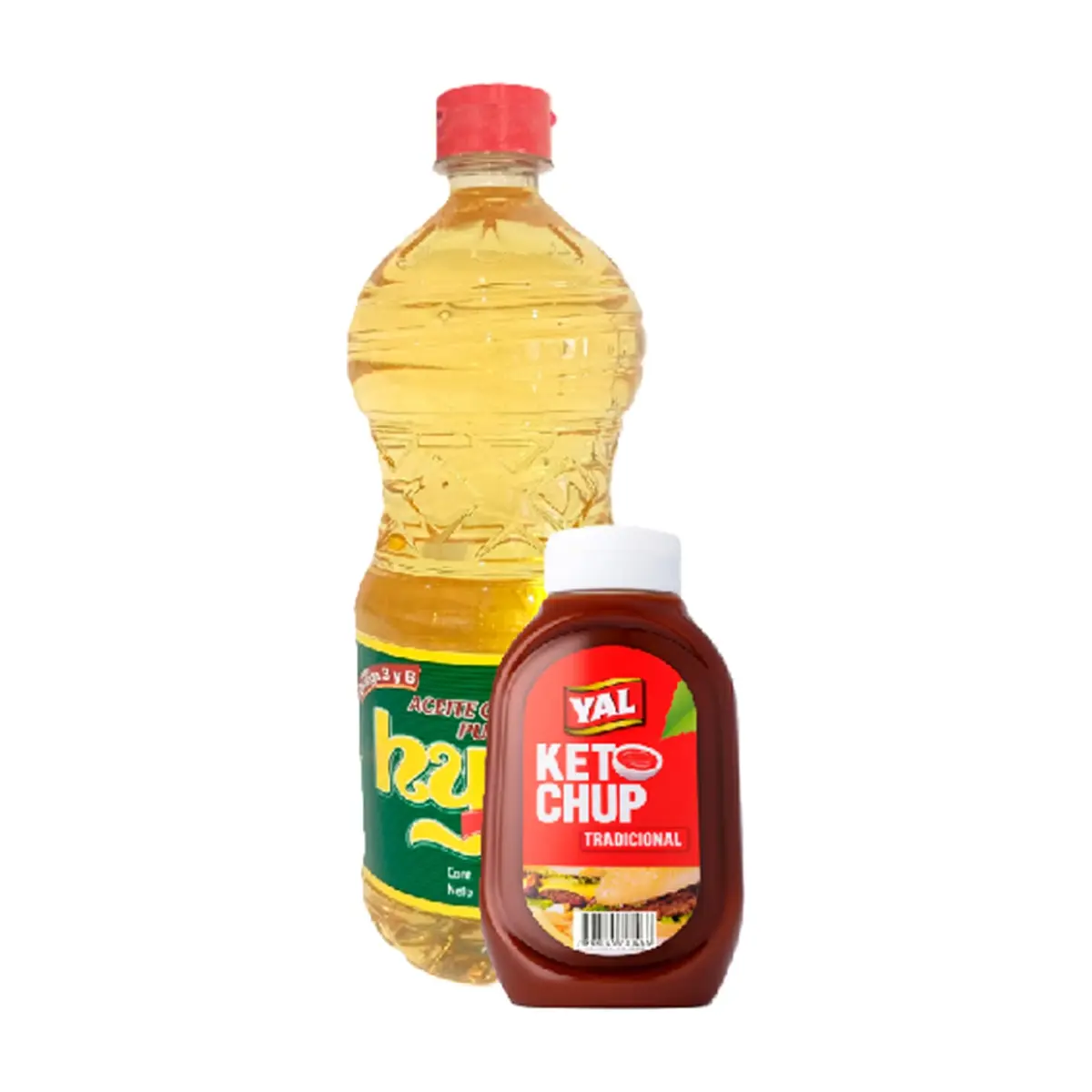 Ketchup tradicional Val (400 g / 14.11 oz) + Aceite de soya puro Hysa (1 L)