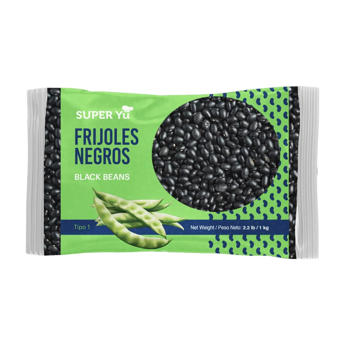 Frijoles negros Super Yu ( 6 x 1 kg / 2.2 lb) - Thumbnail 2