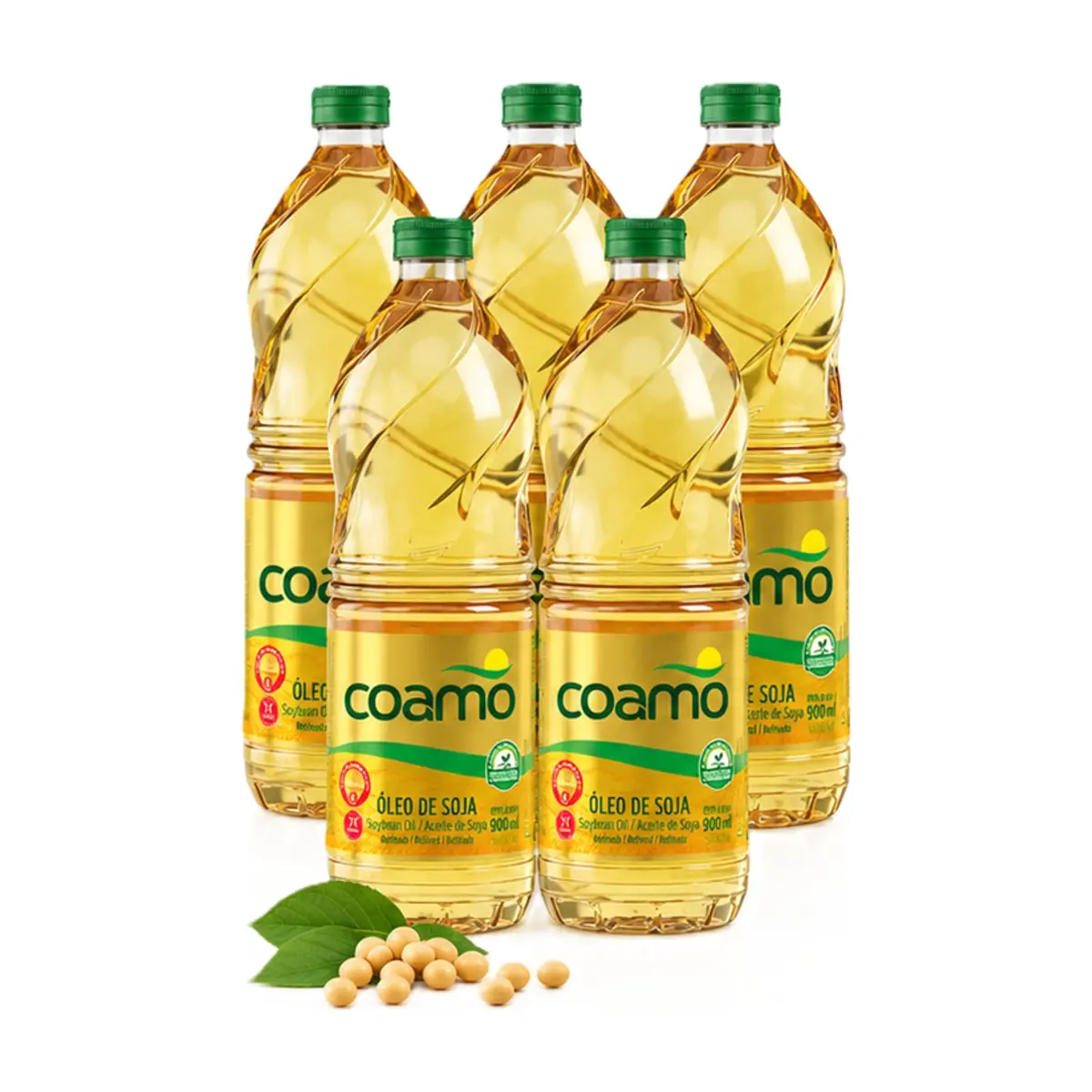 Aceite de soja refinado Coamo (5 x 900 ml)