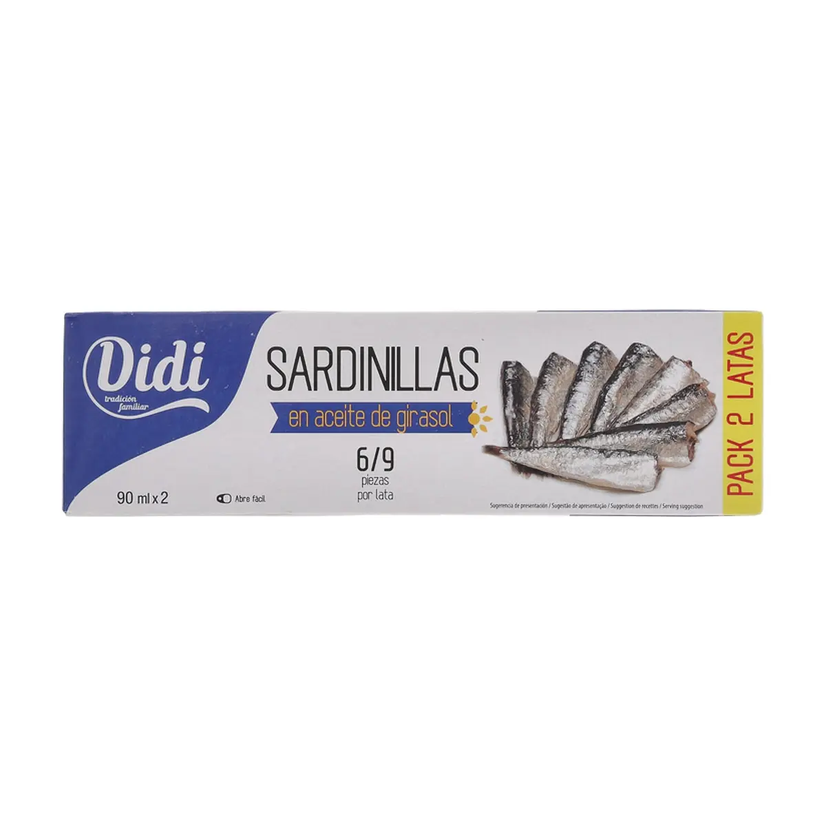 Sardinillas en aceite de girasol Didi (180 ml) - Miniatura 1