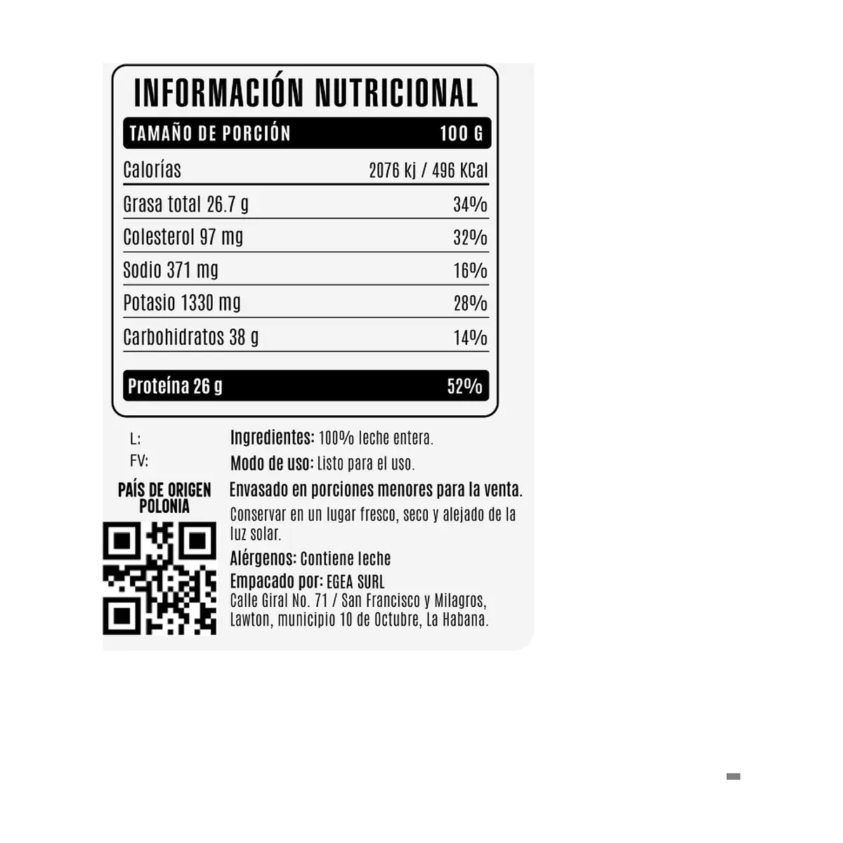 Leche entera en polvo Cosecha Real (3 x 1 kg / 2.2 lb) - Thumbnail 4