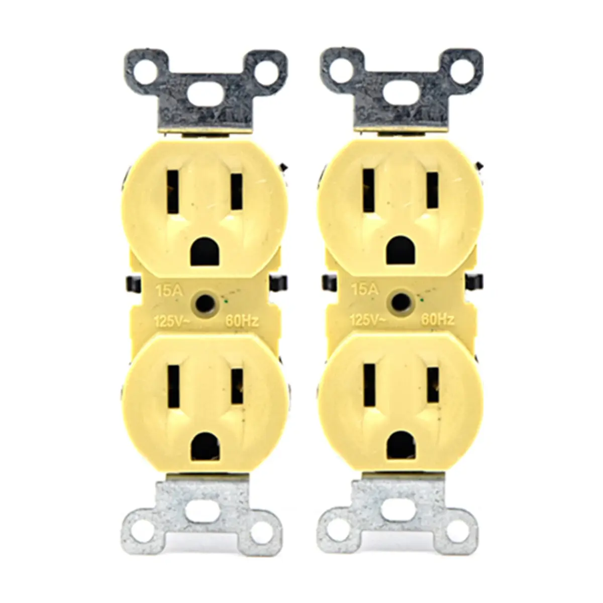 Set de 2 tomacorriente doble de 125 V / 15 A con tapa Troen - Thumbnail 2