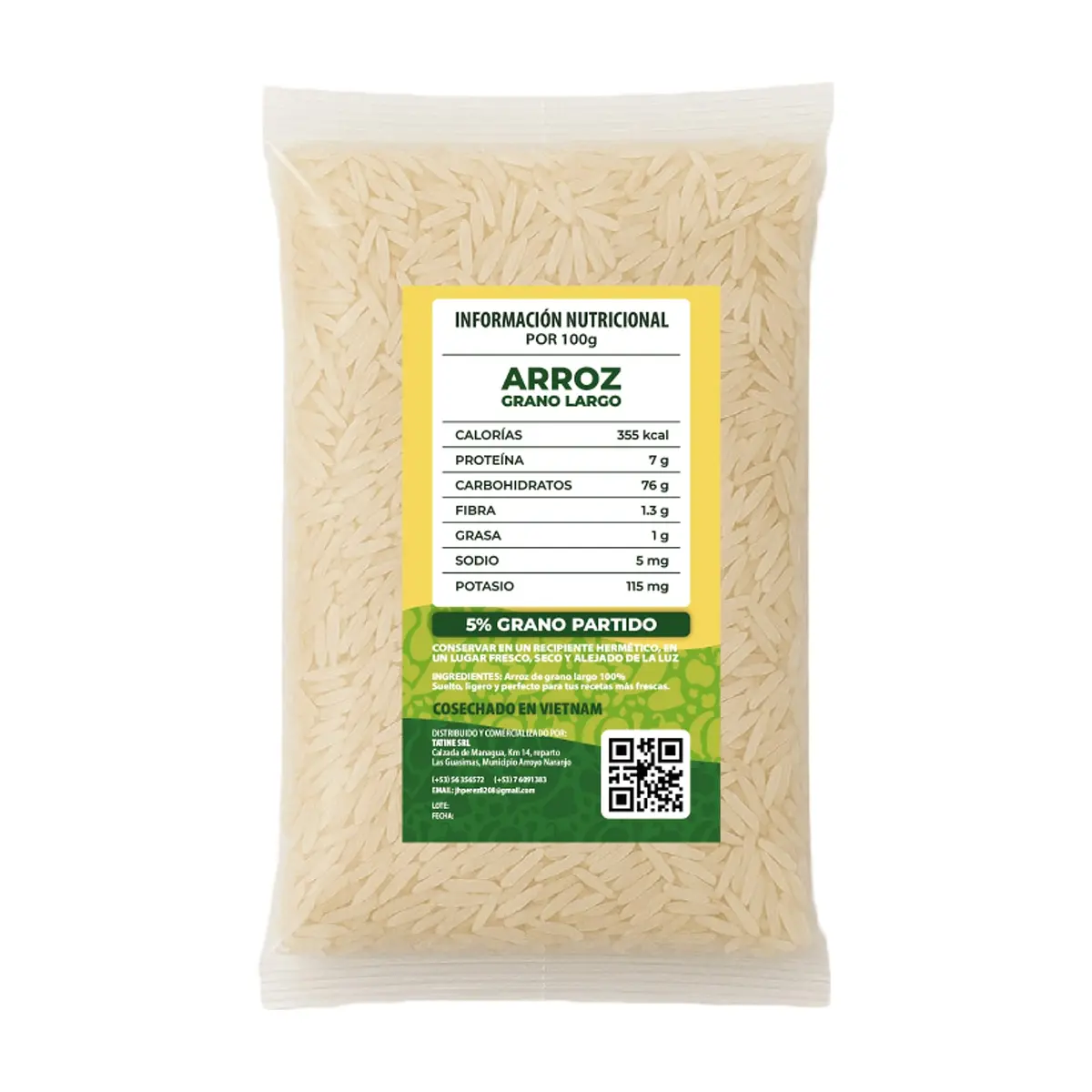Arroz de grano largo Campo Vivo (10 x 1 kg / 2.2 lb) - Thumbnail 3