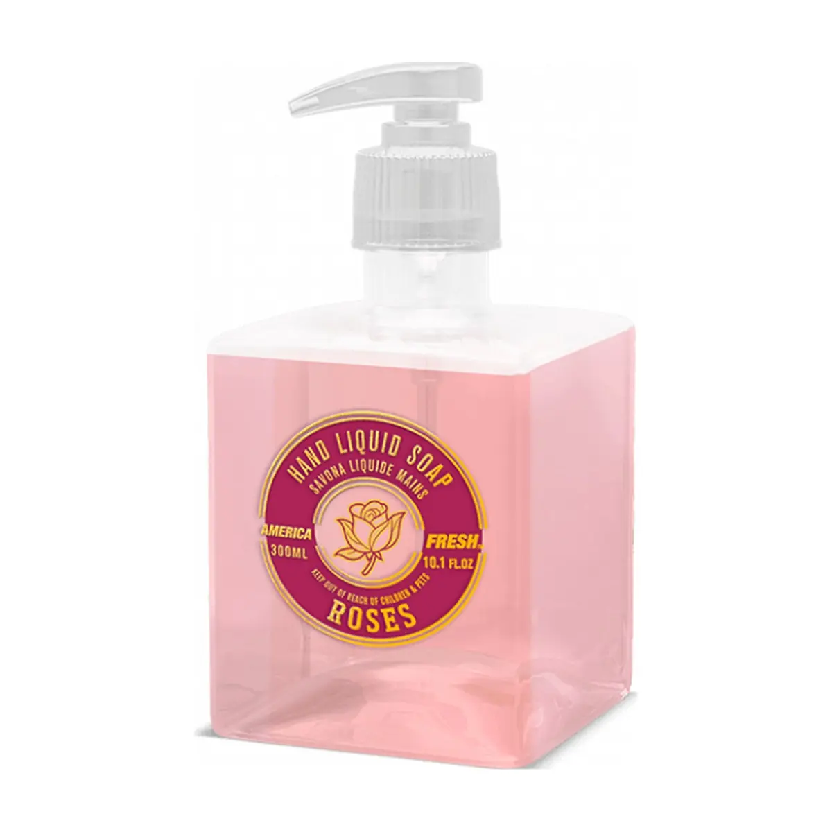 Jabón líquido de rosas para manos América Fresh (300 ml / 10.10 oz)