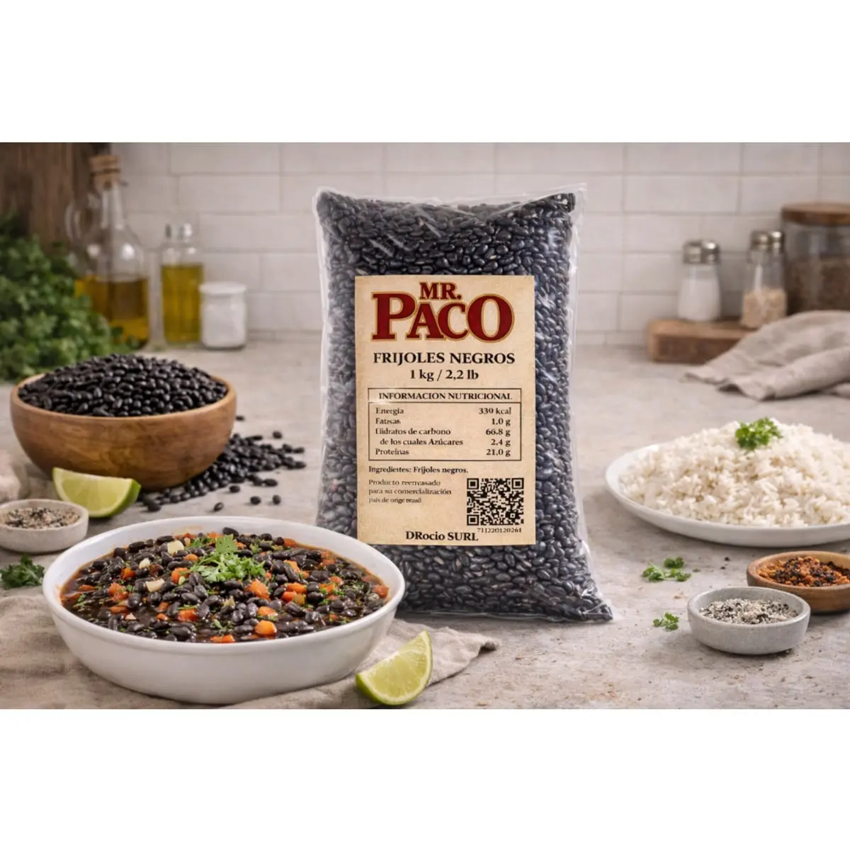 Frijoles negros Mr. Paco (1 kg / 2.2 lb) - Thumbnail 4