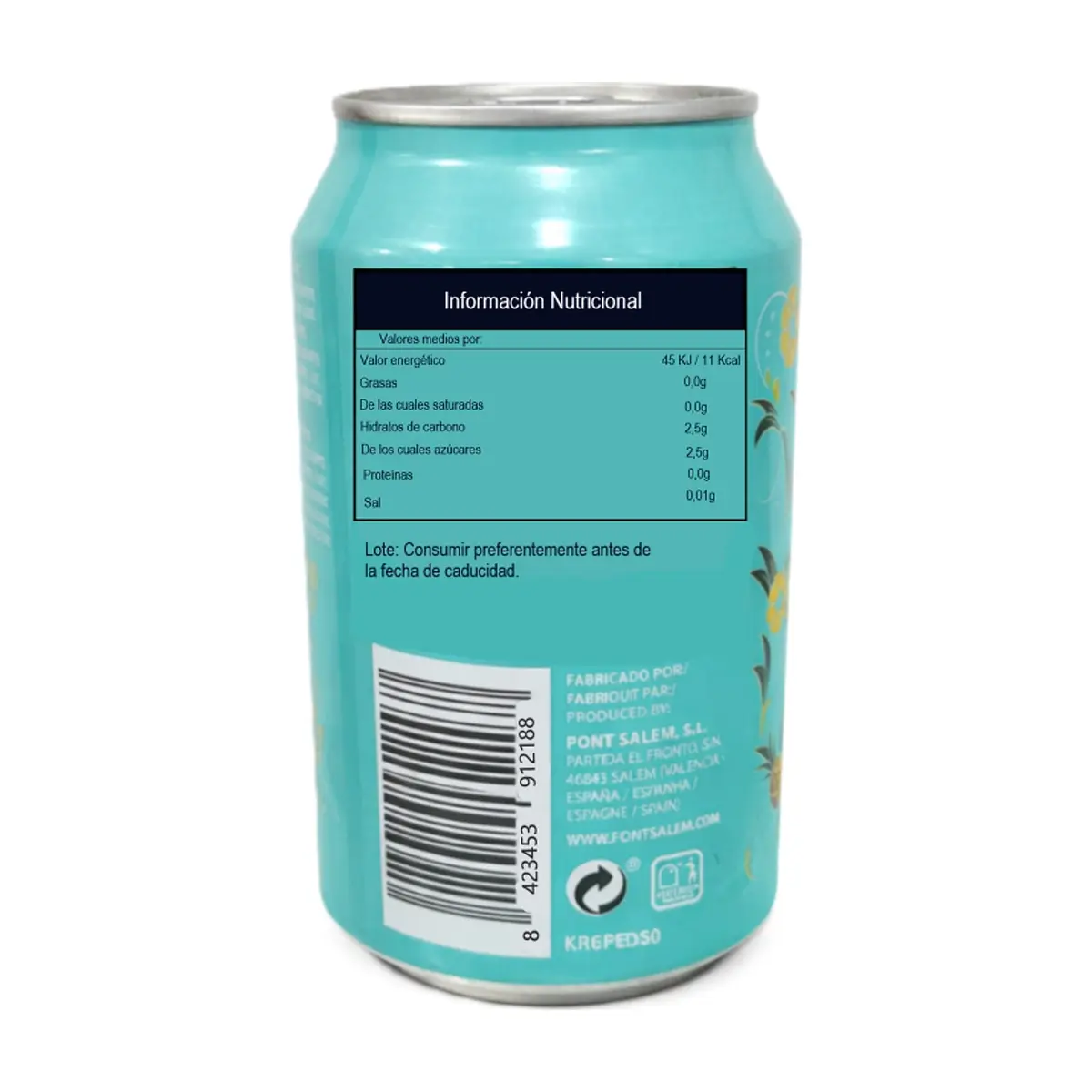 Bebida refrescante sabor piña Del Sol (330 ml) - Miniatura 3