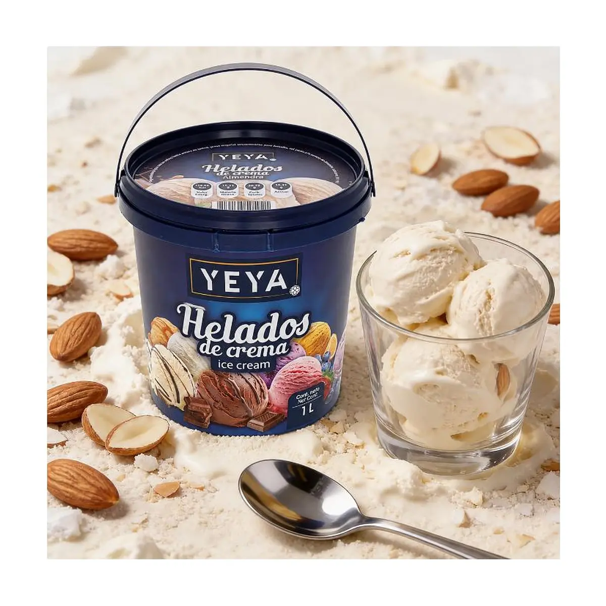 Helado de crema sabor a almendra (1 L) - Thumbnail 4