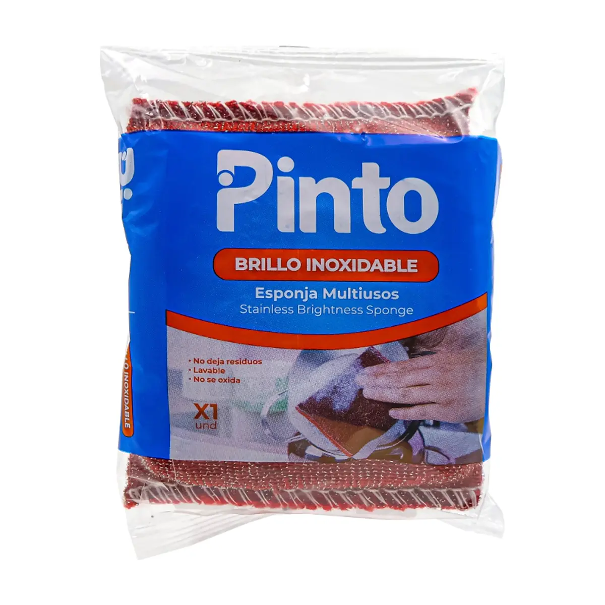 Esponja multiusos brillo inoxidable Pinto