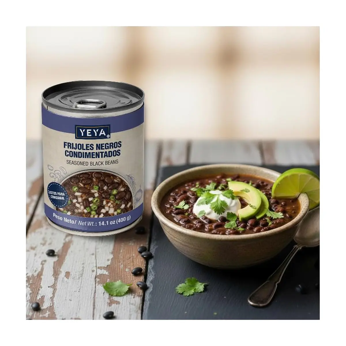 Frijoles Negros Condimentados YEYA (400 g / 14.1 oz) - Thumbnail 2