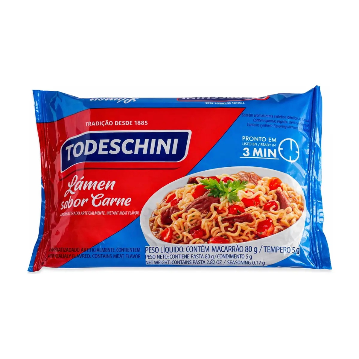 Fideos instantáneos sabor a carne Todeschini (85 g / 2.99 oz)