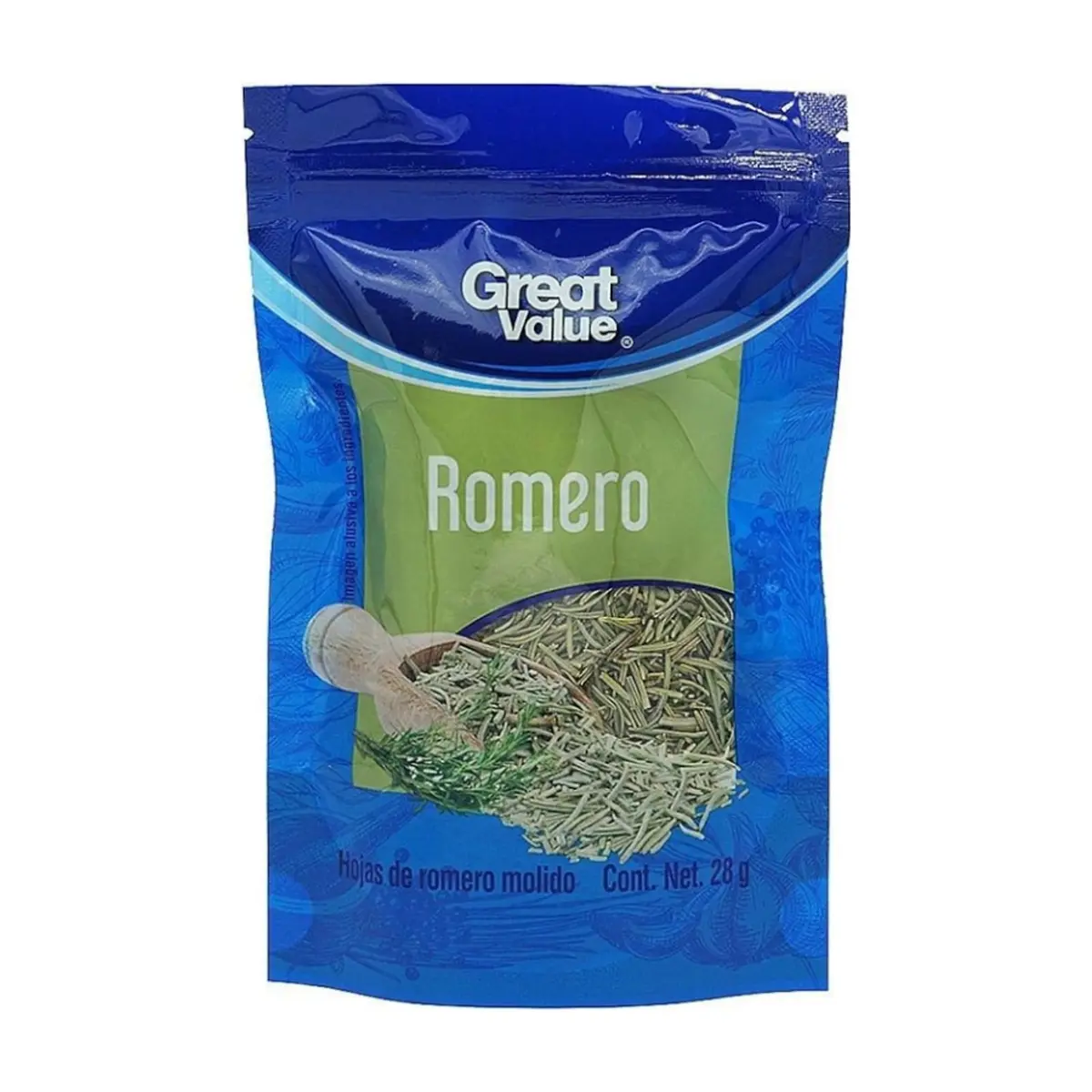 Hojas de romero molido Great Value (28 g)