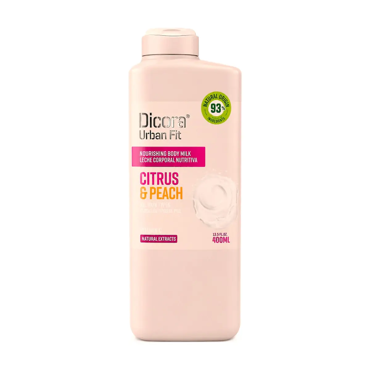 Crema corporal nutritiva de cítricos y melocotón Dicora Urban Fit (400 ml / 15,53 fl oz) - Thumbnail 2